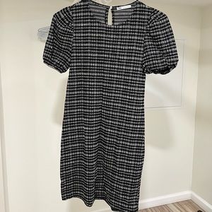 ZARA Puff Sleeve Black Mini Dress